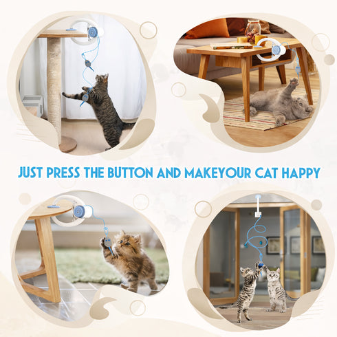 PawsFable™ Motion-Activated Hanging Door Cat Toy
