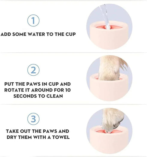 Dog Paw Cleaner — Soft Silicone Bristles, Easy Twist Design