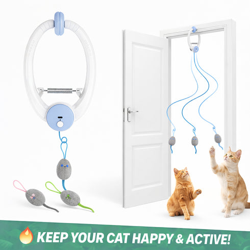 PawsFable™ Motion-Activated Hanging Door Cat Toy