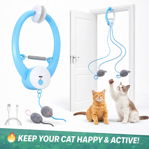 PawsFable™ Motion-Activated Hanging Door Cat Toy