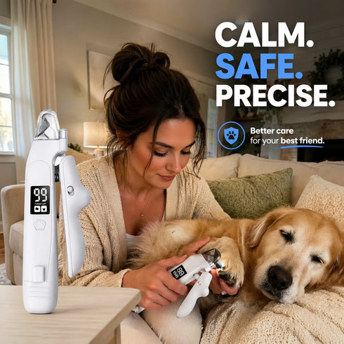 2-in-1 Pet Nail Trimmer & Grinder with LED Light
