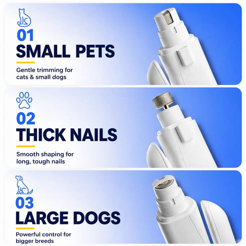 2-in-1 Pet Nail Trimmer & Grinder with LED Light